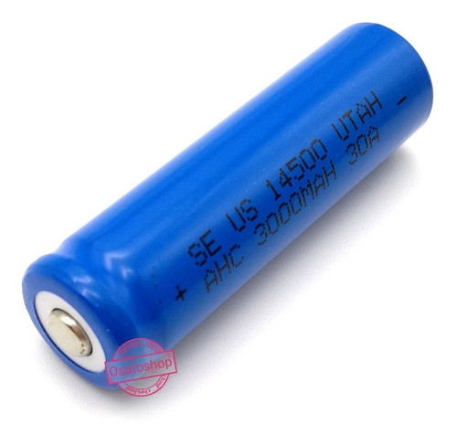 Bateria 14500 3,7v 5200mah Li-ion - Recarregável Menor Preço 1