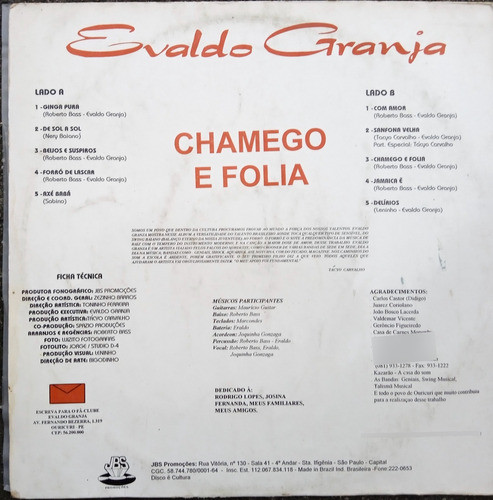 Lp Evaldo Granja - Chamego E Folia 1