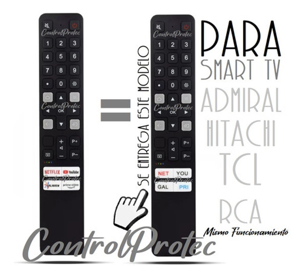 Control Remoto Para Smart Tv Rca Tcl Hitachi Admiral 613 1