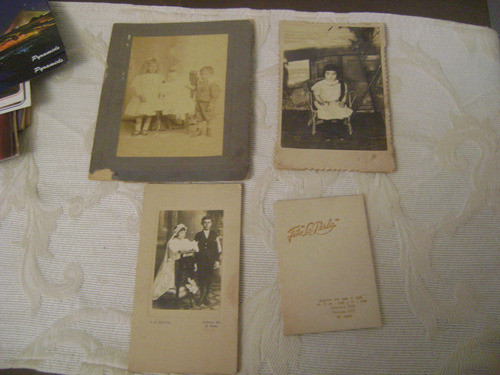 4 Antiguas Fotos En Sepia Sobre Carton Años 1890-1899 1902 Y 0