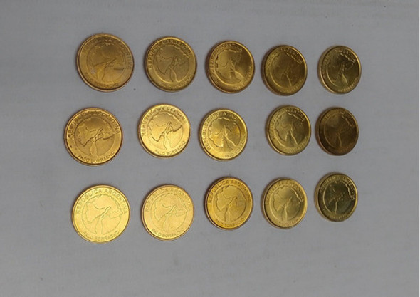 2 Pesos Argentinos Monedas . Pack X 15 Palo Borracho 2018 0