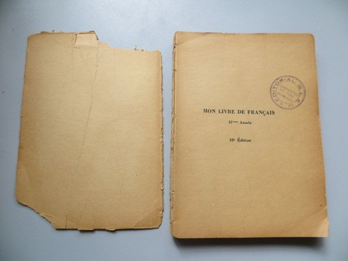 Mon Livre De Francais 2 Ieme Annee - Libro De Francés 1944 1