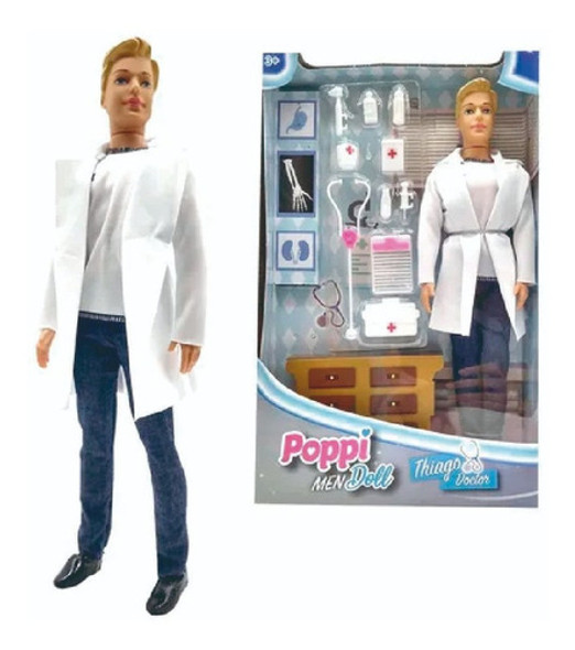 Muñeco Thiago Doctor Juguete Articulado Medico 6524 Kiara 0