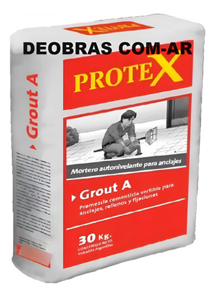 Protex Grout A Mortero Vertible Para Rellenos Anclajes 30kgs 0