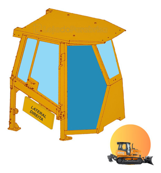Vidro Da Porta Direita Tratores 1150m 2050m D180c 1