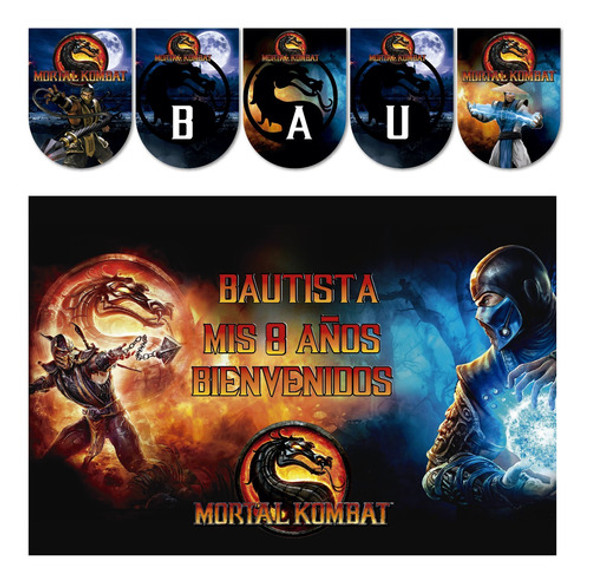 Mini Kit Imprimible Mortal Kombat Cumple Party 0