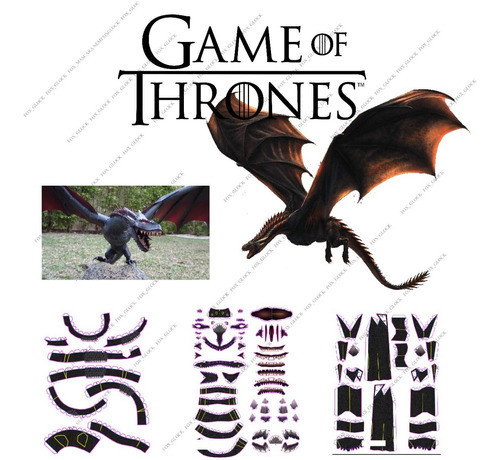 Drogon Dragon Game Of Thrones Papercraft 0