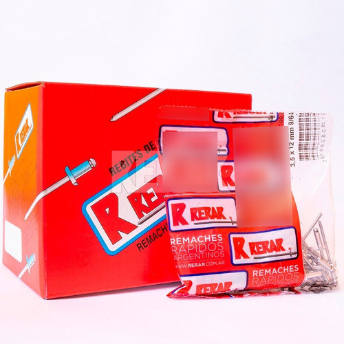 Remaches Rapidos Pop Aluminio Rerar 6x16 500 Unidades 0