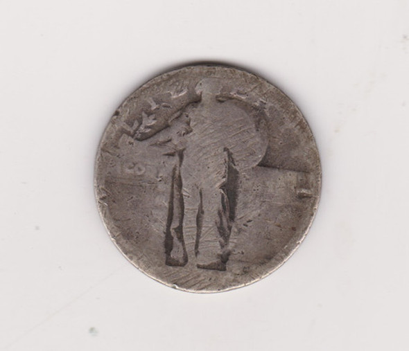 Moneda Eeuu 1/4 Dolar Plata Mal Estado No Se Puede Ver El Añ 1