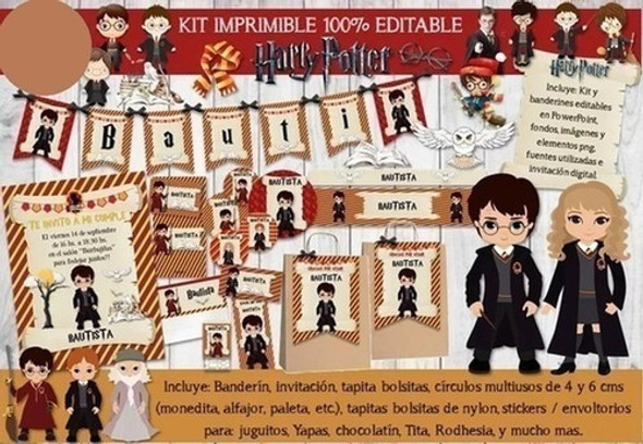 Kit Imprimible Harry Potter Cumpleaños Fiesta Candy Bar 0 Kit Imprimible Harry Potter Cumpleaños Fiesta Candy Bar 0