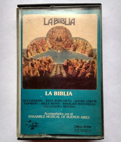 Cassette La Biblia Sui Generis Porcheto Lebon Ensamble 1987 0