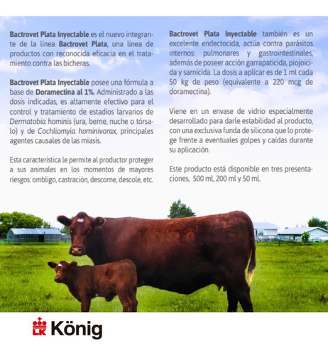 Antiparasitario Inyectable   Bactrovet 50 Ml 1