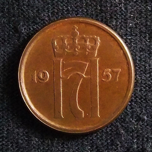 Noruega 1 Ore 1957 Exc Km 398 Haakon Vii 1