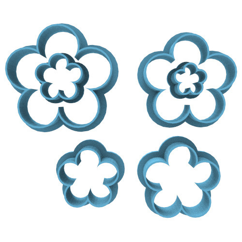 4006 Set Mini Flores Cortante Para Galletas 0