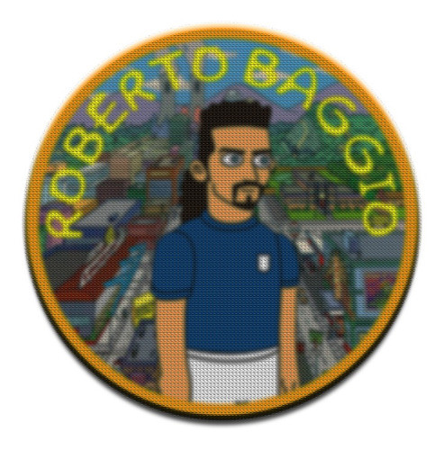 Parche Circular Simpsons Roberto Baggio 0