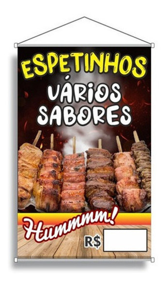 Banner Carne Frango Linguiça No Espetinho Churrasquinho 0