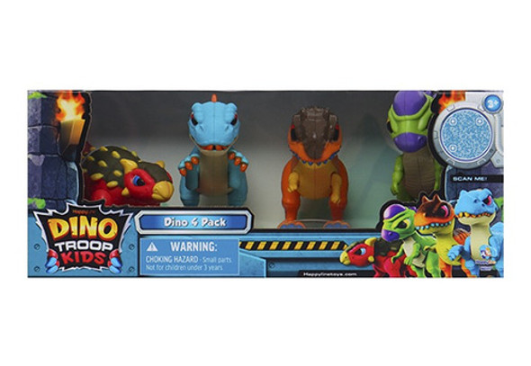 Dino Troops Kids Set X4 Dinosaurios De Juguete 0