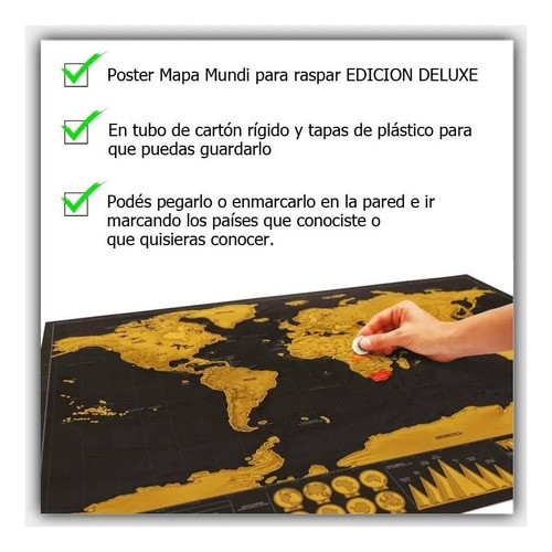 Mapa Para Raspar Mapamundi Scratch Planisferio Deluxe 1