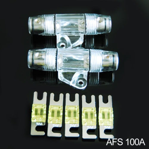 2 Pc Awg 4 O 8 Medidor En Línea Afs Fusible Soporte Latón Ni 1