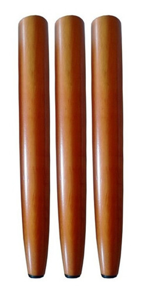 Kit 3 Pés Palito Madeira 30cm Para Puffs Poltrona 0