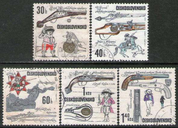 Checoslovaquia Serie X 5 Sellos Usados Armas Antiguas 1969 0