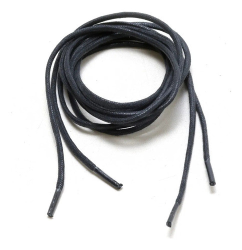 Par Cadarço Redondo Encera 1,50mt,e 2,5mm Largura Fino Preto 0