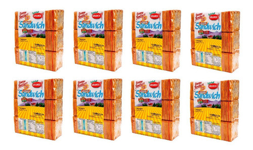 Caja 8 Galletitas Granix Tripack Sándwich  X 600grs C/u 0
