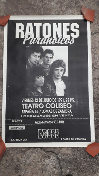 Ratones Paranoicos-afiche De Calle De 1991-original 0