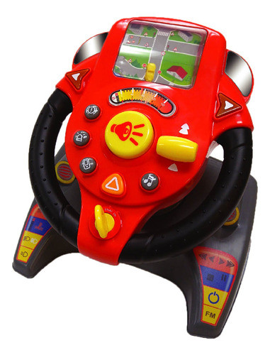 Volante Interactivo Infantil Con Base Luz Sonido Bebes 2en1 0