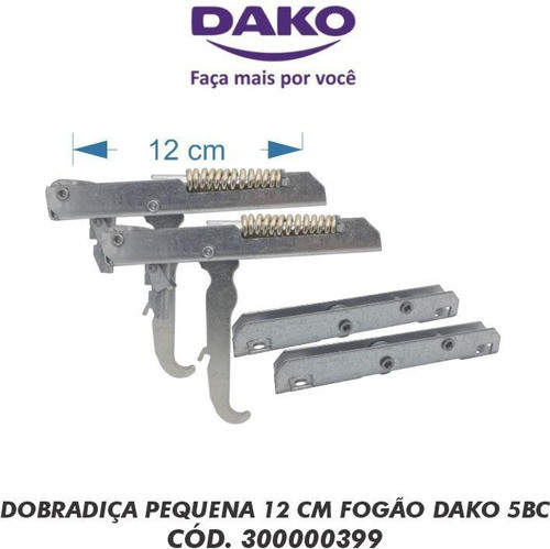 Kit Dobradiças+guias Fogão Dako Supreme Glass 100%original 1