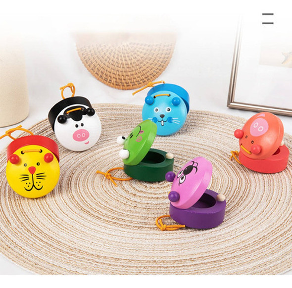 6 Unidades De Desenho Animado Animal Castanholas 1