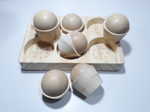 Juego Juguete De Muffins Comida De Madera Por Mayor X6 Uni 1