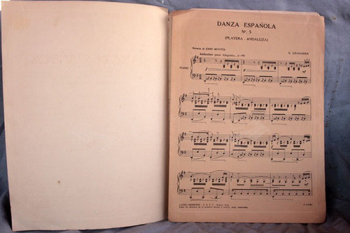 Danza Española N.5 Playera Andaluza P/piano E. Granados 1