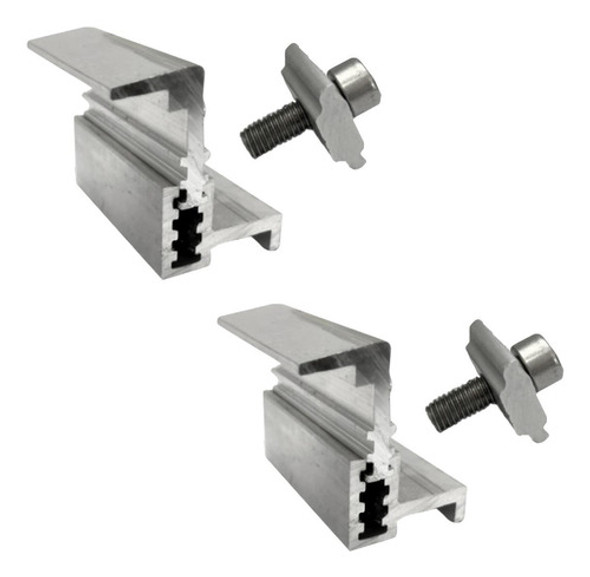Fixador Grampo Final End Clamp Linha C Placa Solar Kit 02 Un 0