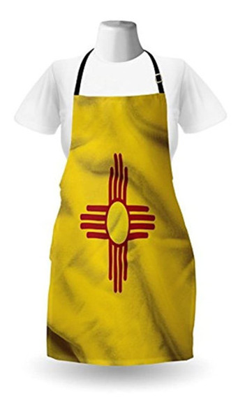 Delantal Americano Lunarable, Bandera De Nuevo Mexico De Es 1