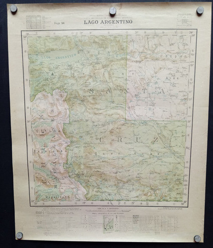 Mapa Lago Argentino- Santa Cruz- Instituto Militar 1949 1