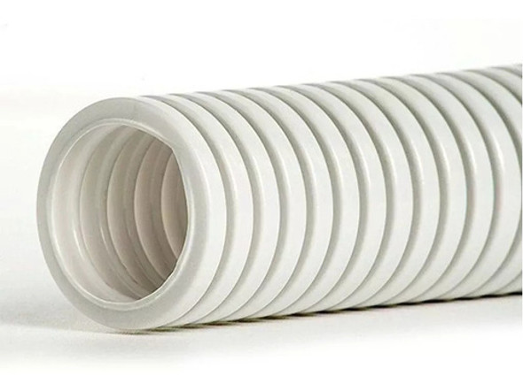 Caño Corrugado 7/8 Rollo Flexible 25 Mt Blanco Ignifugo Iram 1