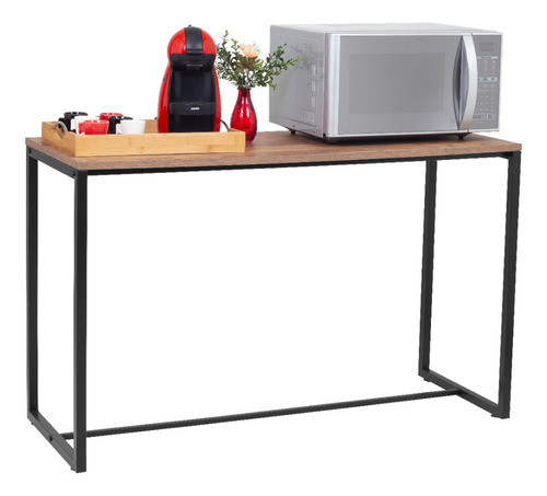 Aparador Para Cozinha Sala Estilo Industrial Preto Fosco 0