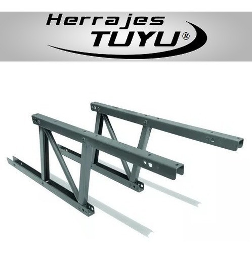 Bisagra Mesa Elevable 380 Mm Revatible Herraje X Par Gris 1
