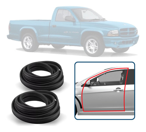 Kit Borracha Vedação Para 2 Portas Dodge Dakota 0