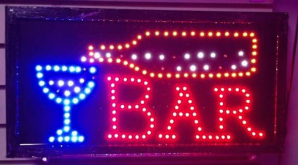 Cartel Led Bar Bar Abierto Pizarras Led Cafe O La Q´quieras 1