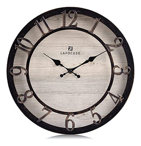 Lafocuse Silencioso Reloj De Pared De Granja Sin Tictac, Col 0