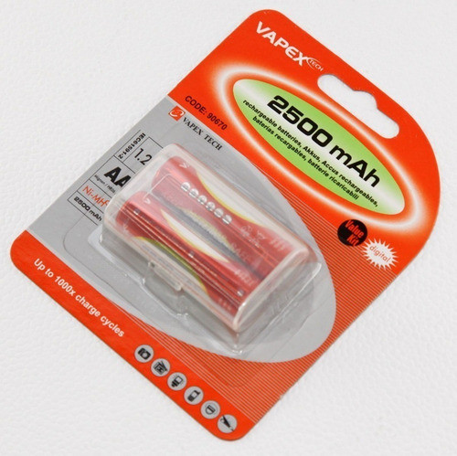 Pila Recargable Aa 1.2v 2500mah Ni-mh Lujo 1° Vapex 1