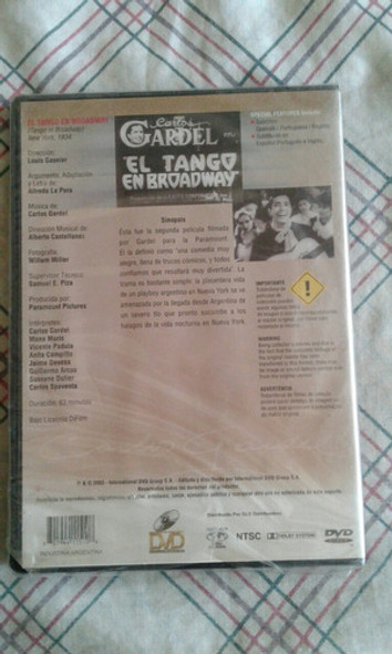 Gardel - El Tango En Broadway Dvd Nuevo, Sellado (2003) 1