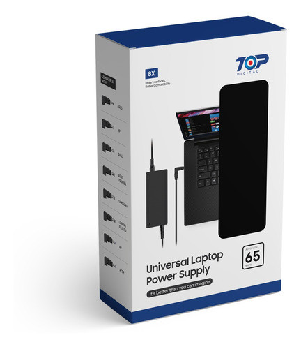 Cargador Universal Notebook 65w 8 Conectores 0