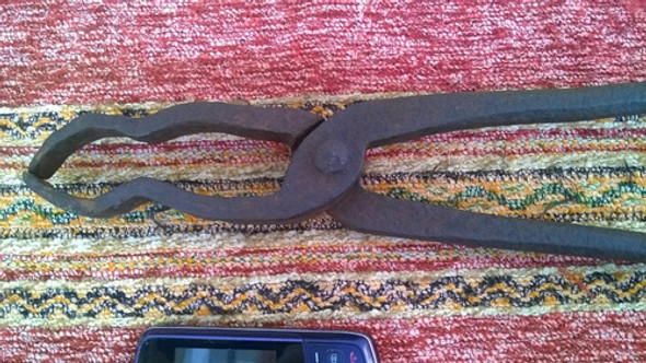 Antigua Pinza De Herrero Para La Forja Fragua Yunque 61.5cm 0