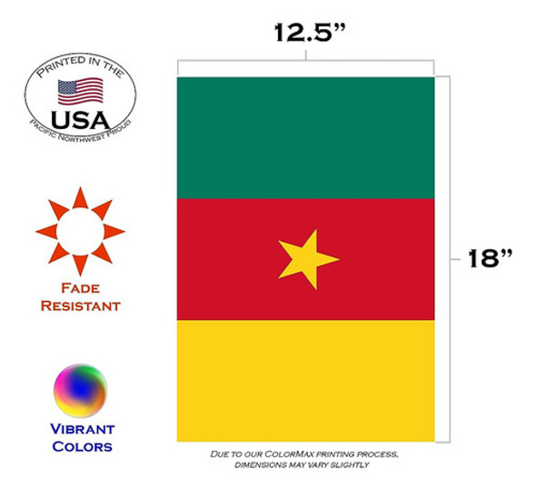 Toland Home Garden Bandera De Camerún 12.5 X 18 Pulgadas Ban 1 Toland Home Garden Bandera De Camerún 12.5 X 18 Pulgadas Ban 1