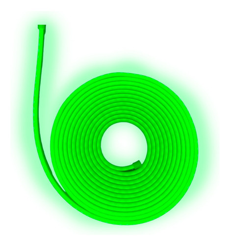 Kit Completo Cinta Tira Led Neon Flexible 5 Metros Verde 0