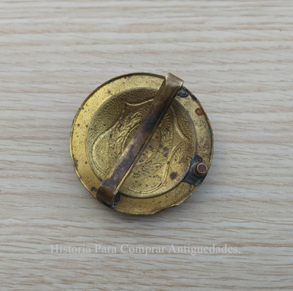 Hebilla Antigua Cinturón De Policía En Bronce 1