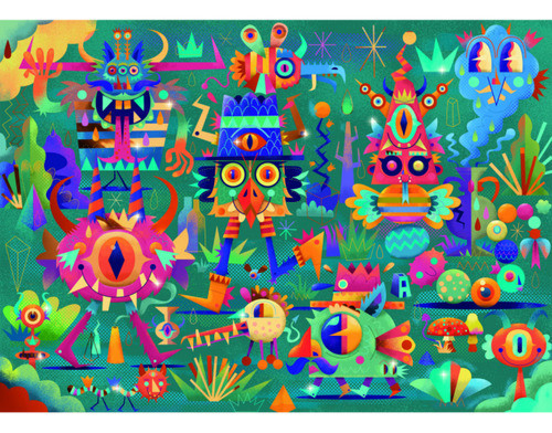 Puzzle Djeco Monster Party 50 Piezas 1